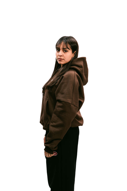 Boxy Fit Hoodie Chocolate