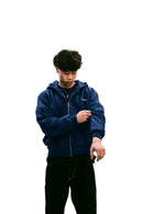 Zip Up Hoodie Navy Blue HEAVYWEIGHT