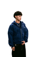 Zip Up Hoodie Navy Blue HEAVYWEIGHT