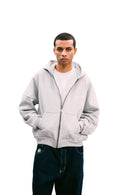 Zip Up Hoodie Melange Grey HEAVYWEIGHT