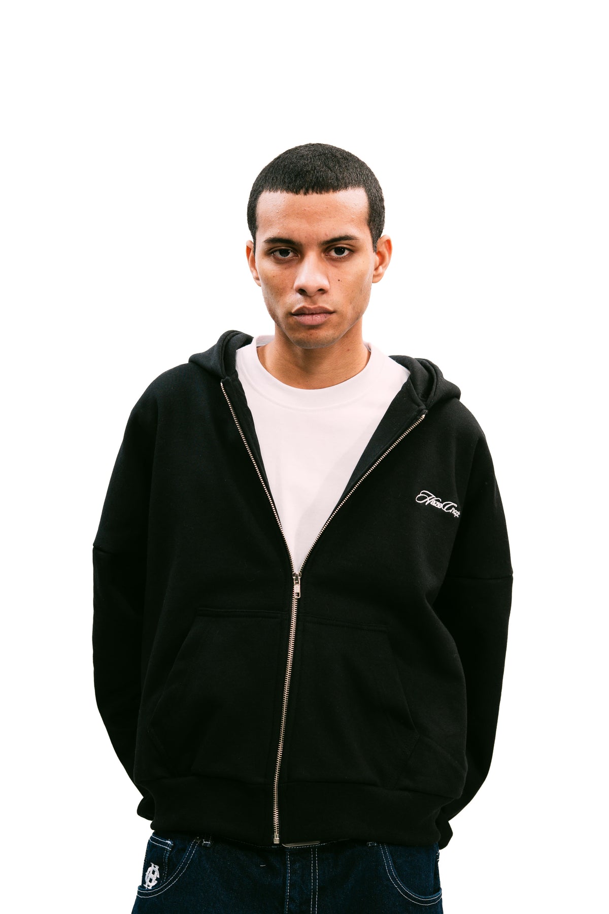 Zip Up Hoodie Black HEAVYWEIGHT