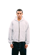 Zip Up "Logo" Melange Grey HEAVYWEIGHT