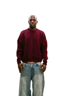 "Everyday" Knit Sweater Burgundy