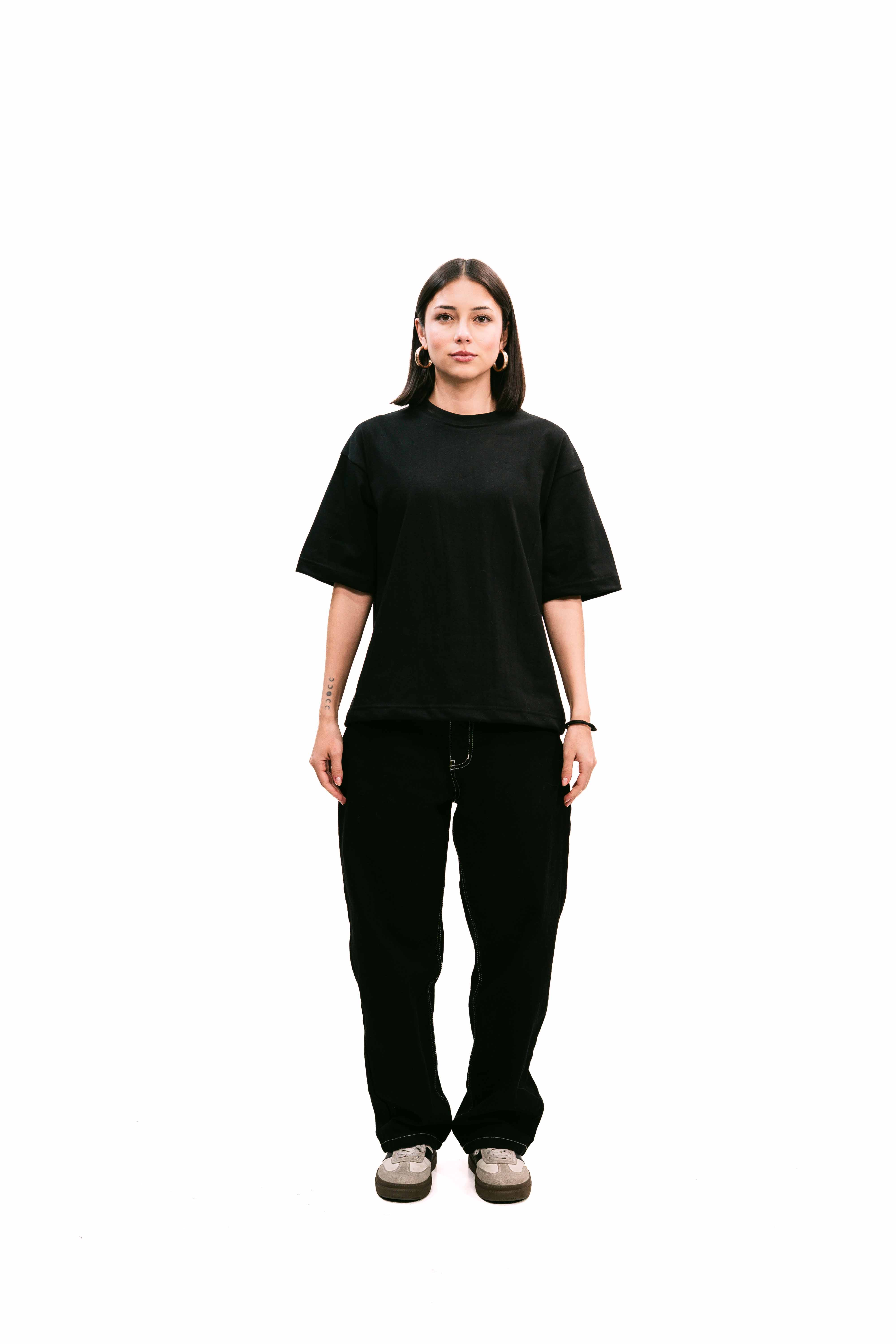 Black Daily Boxy Tee