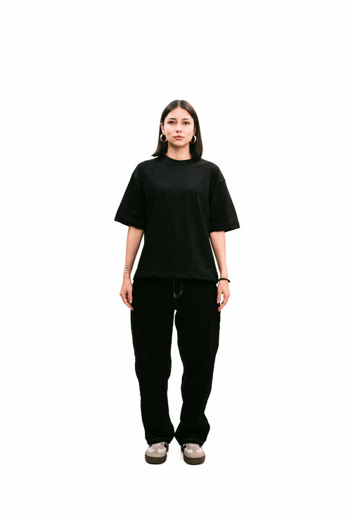 Black Daily Boxy Tee