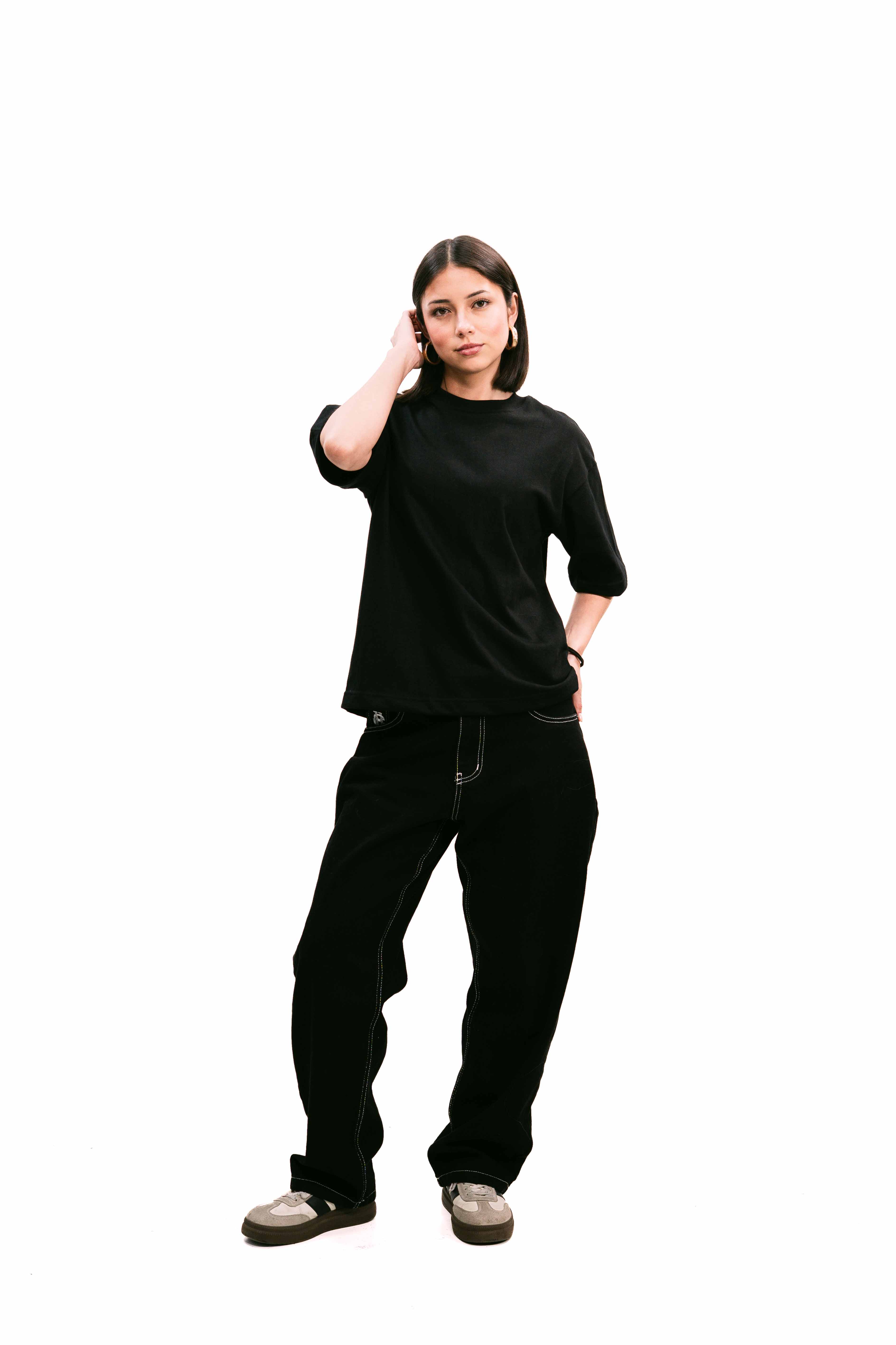 Black Daily Boxy Tee