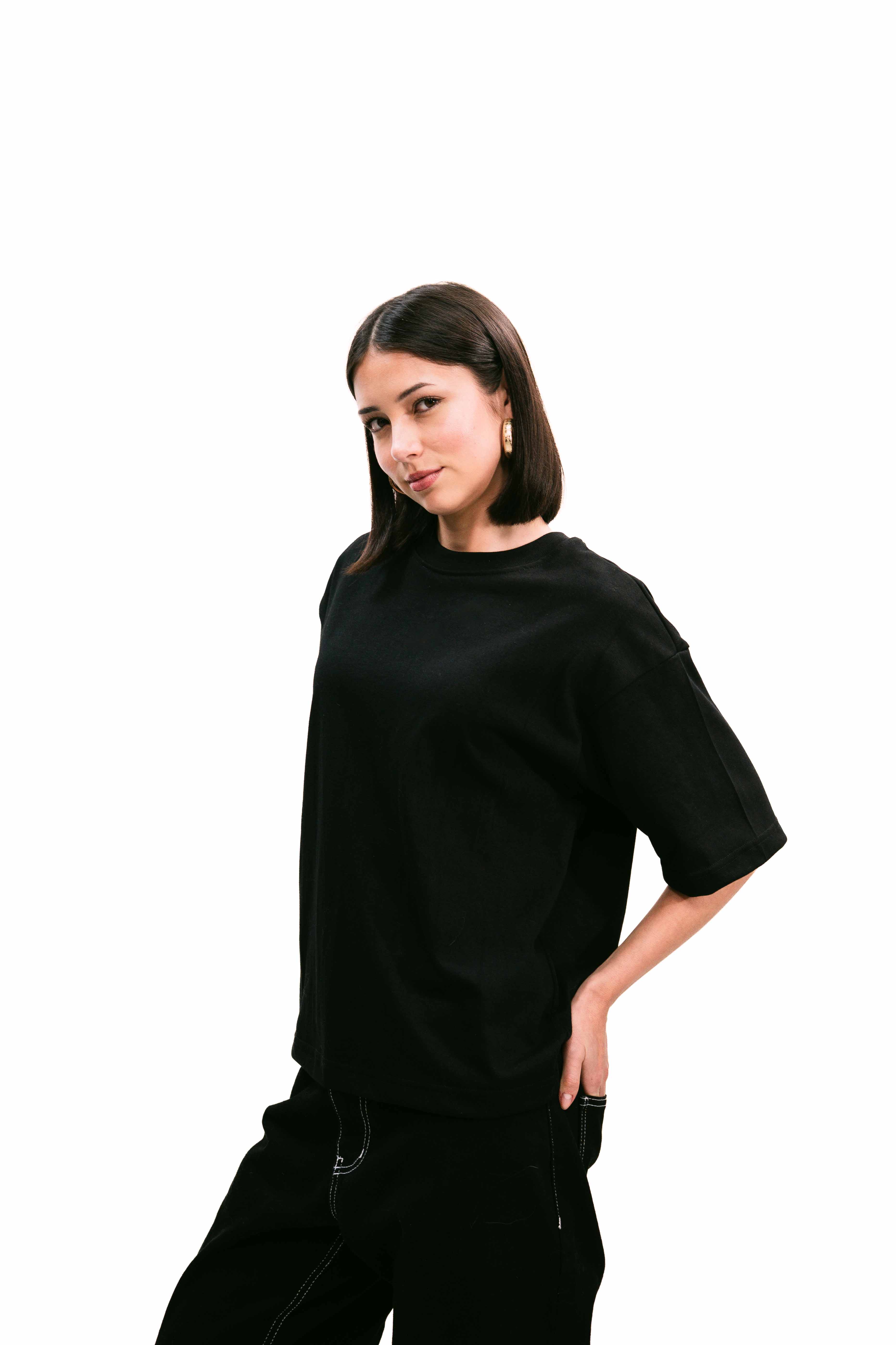 Black Daily Boxy Tee