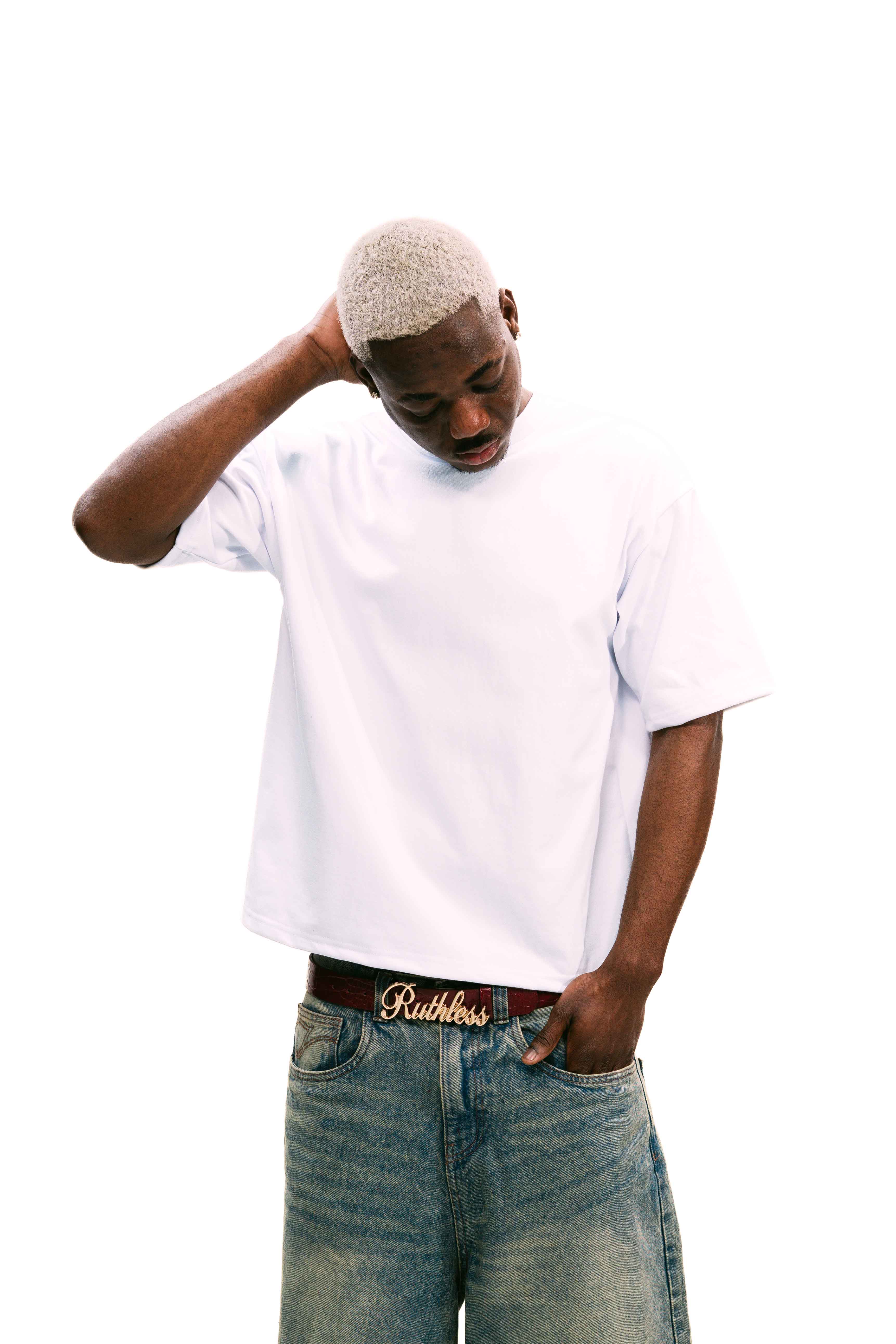 White Daily Boxy Tee