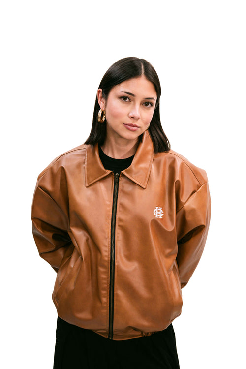 Haze Leather Jacket Camel