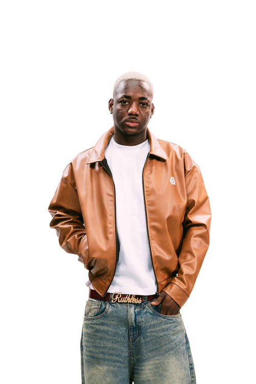 Haze Leather Jacket Camel