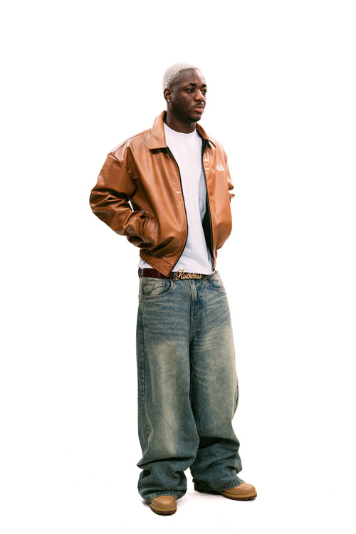 Haze Leather Jacket Camel