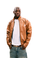 Haze Leather Jacket Camel
