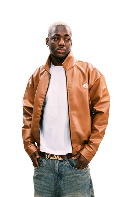 Haze Leather Jacket Camel