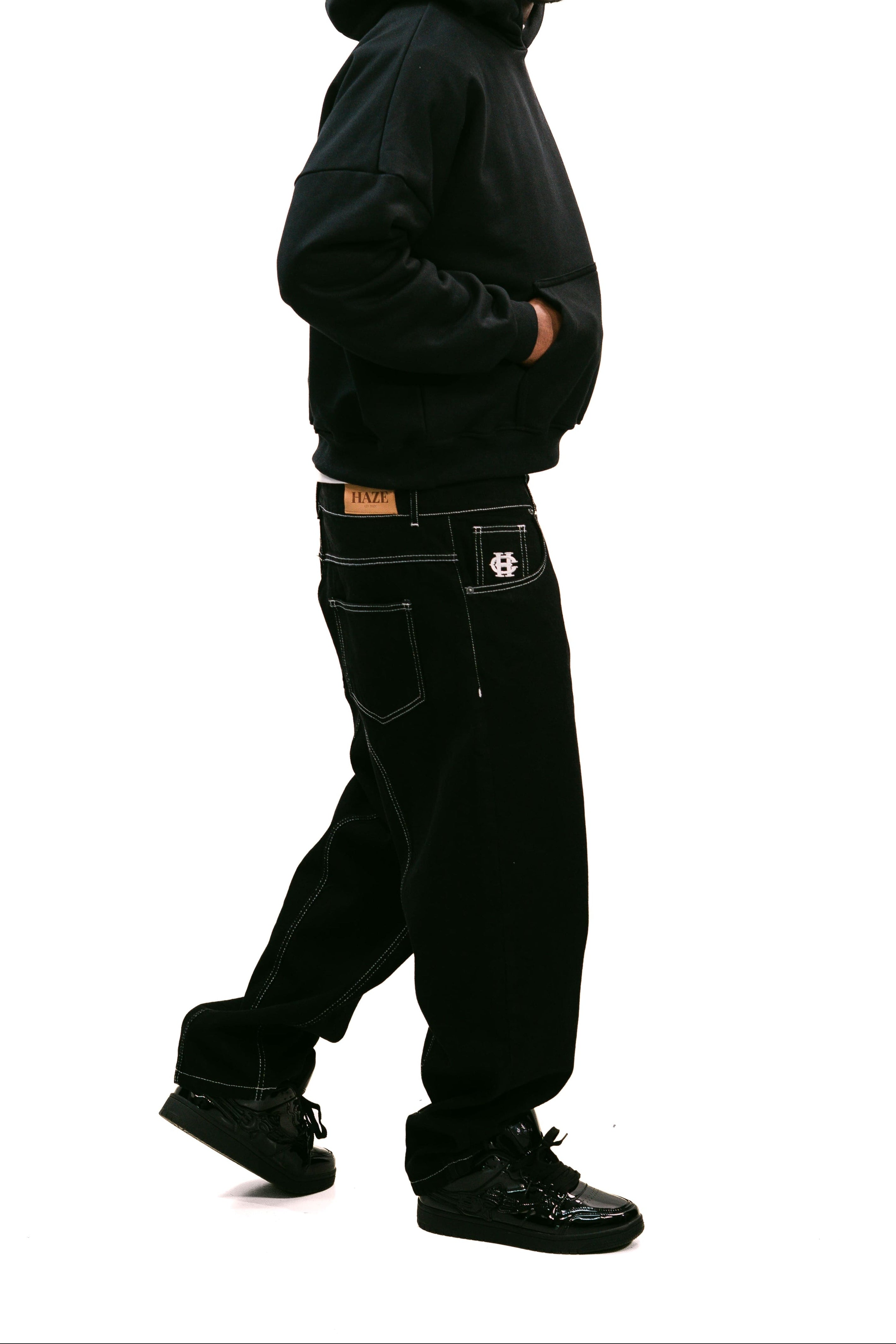 Black Icon Denim Pants