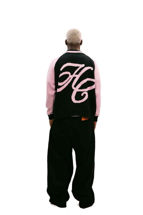 "Clubhouse" Zipper Knit Black