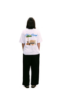 "Archives" White Boxy Fit Tee