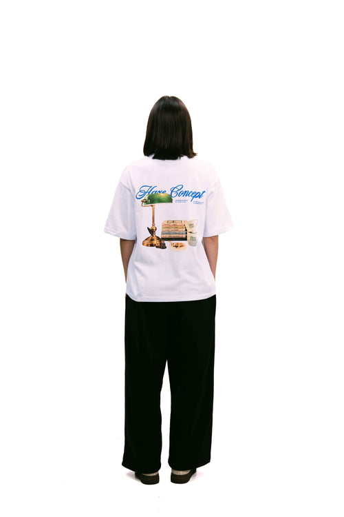 "Archives" White Boxy Fit Tee