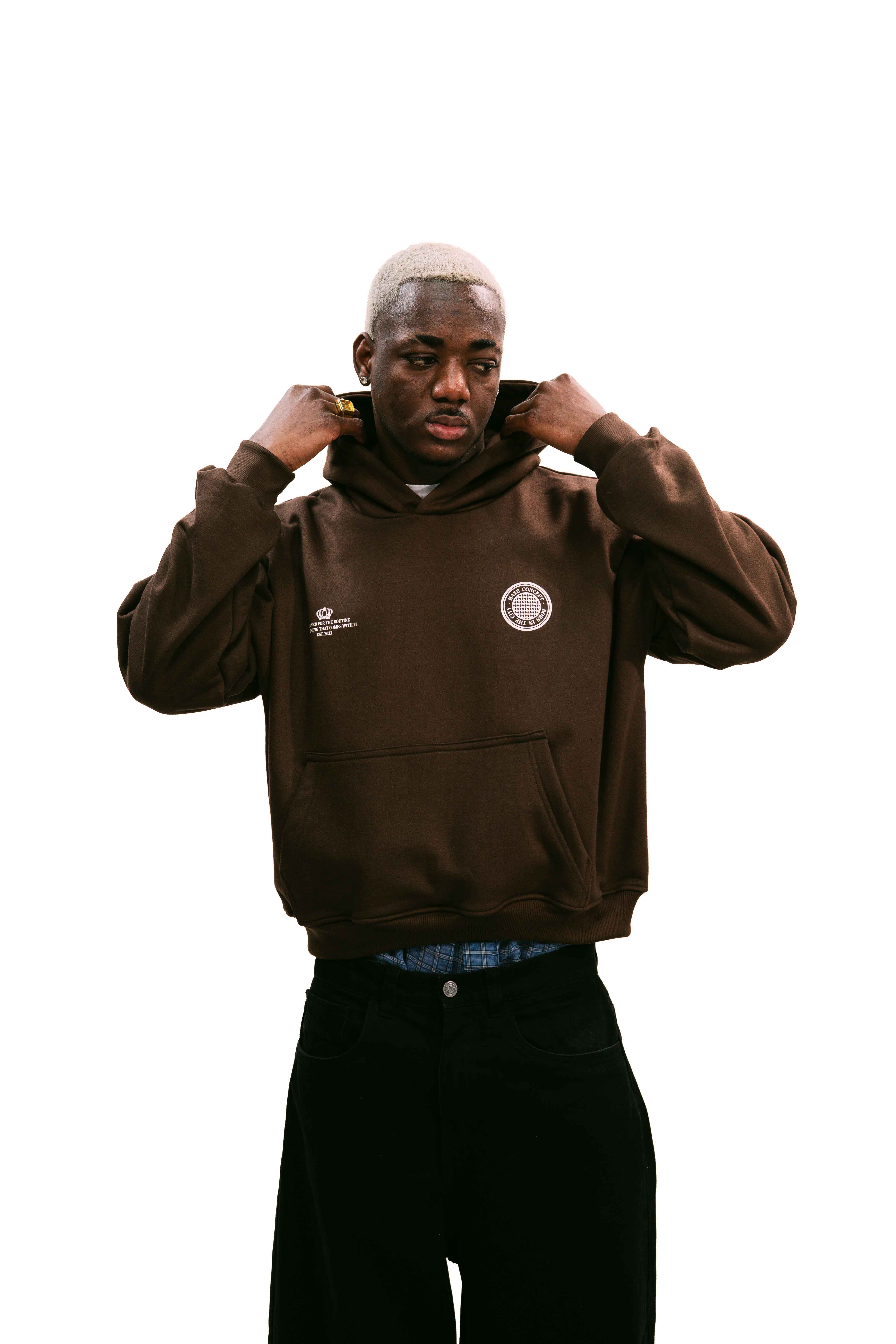 Hoodie "The Locals" Chocolate