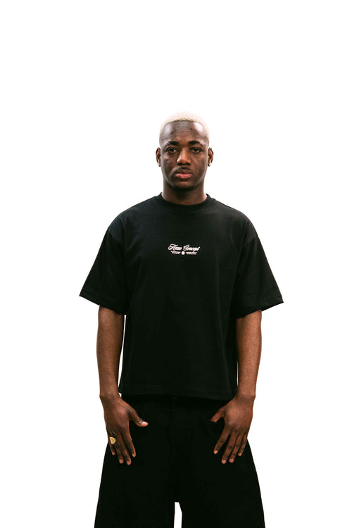 "Archives" Black Boxy Fit Tee
