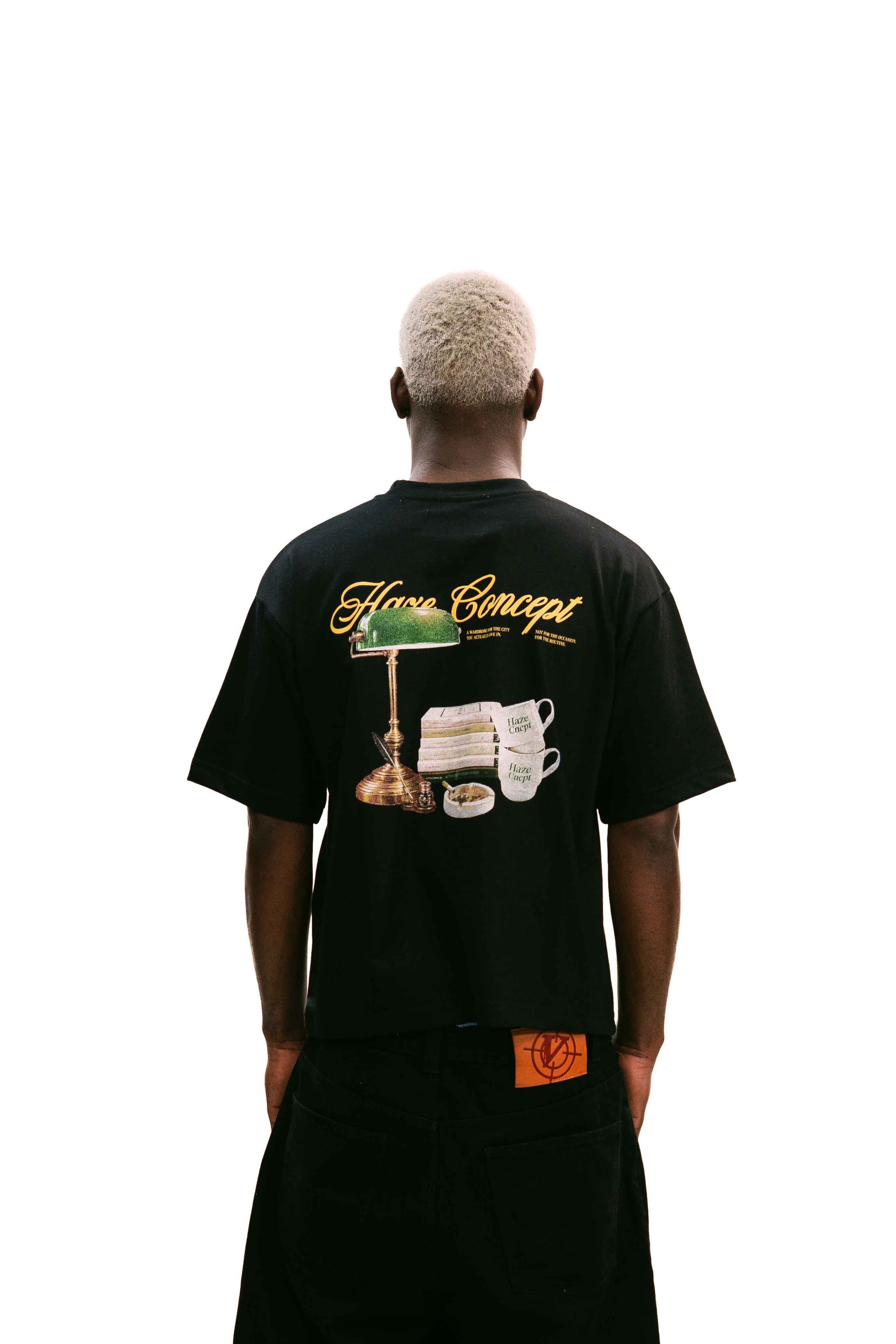 "Archives" Black Boxy Fit Tee