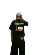"Archives" Black Boxy Fit Tee