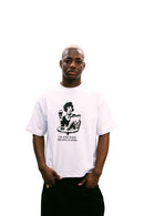 "Bohemian" White Boxy Fit Tee