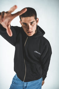 Zip Up Hoodie Black