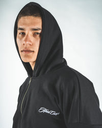 Zip Up Hoodie Black