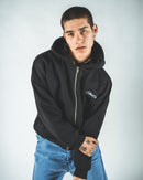 Zip Up Hoodie Black