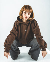 Boxy Fit Hoodie Chocolate