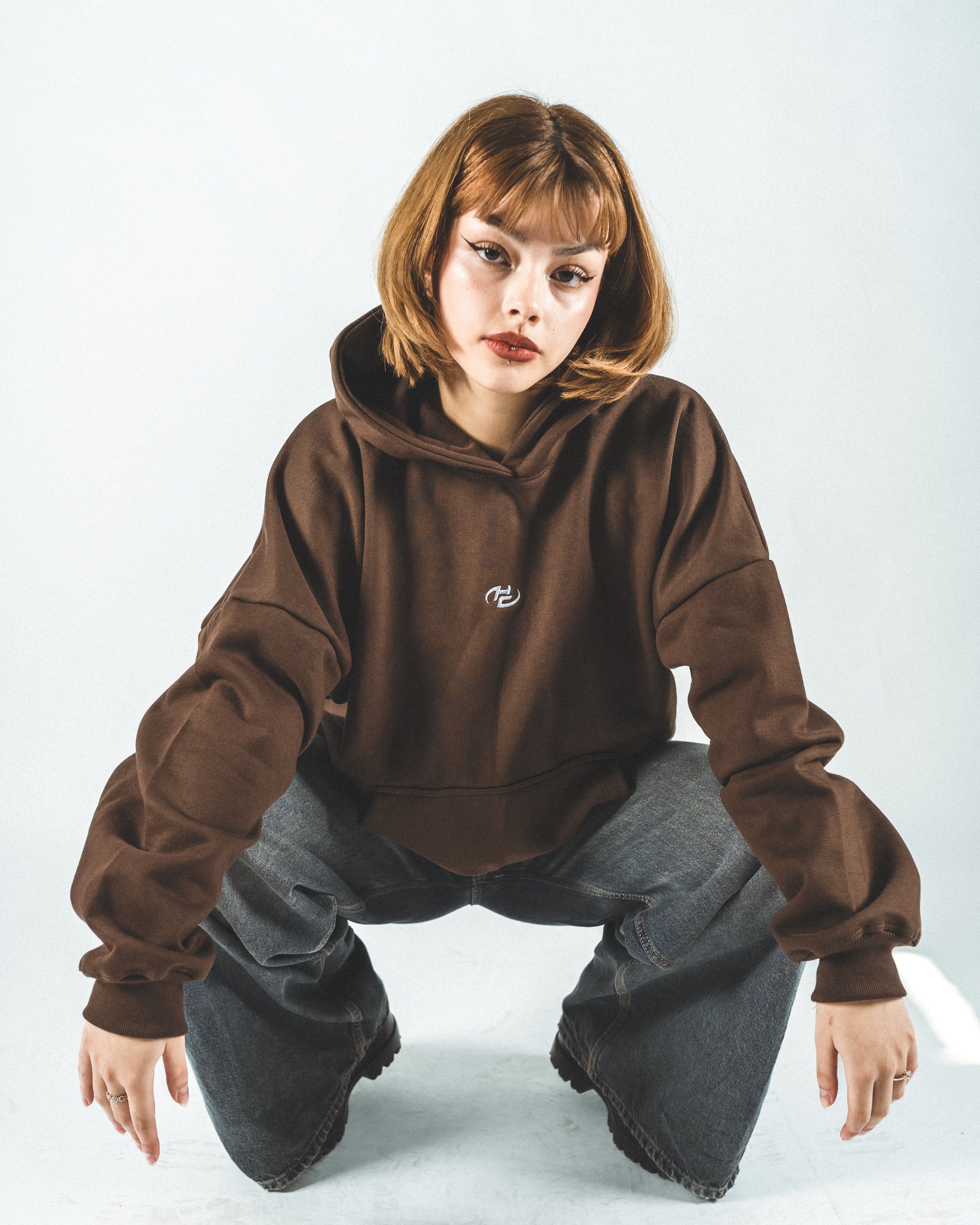 Boxy Fit Hoodie Chocolate