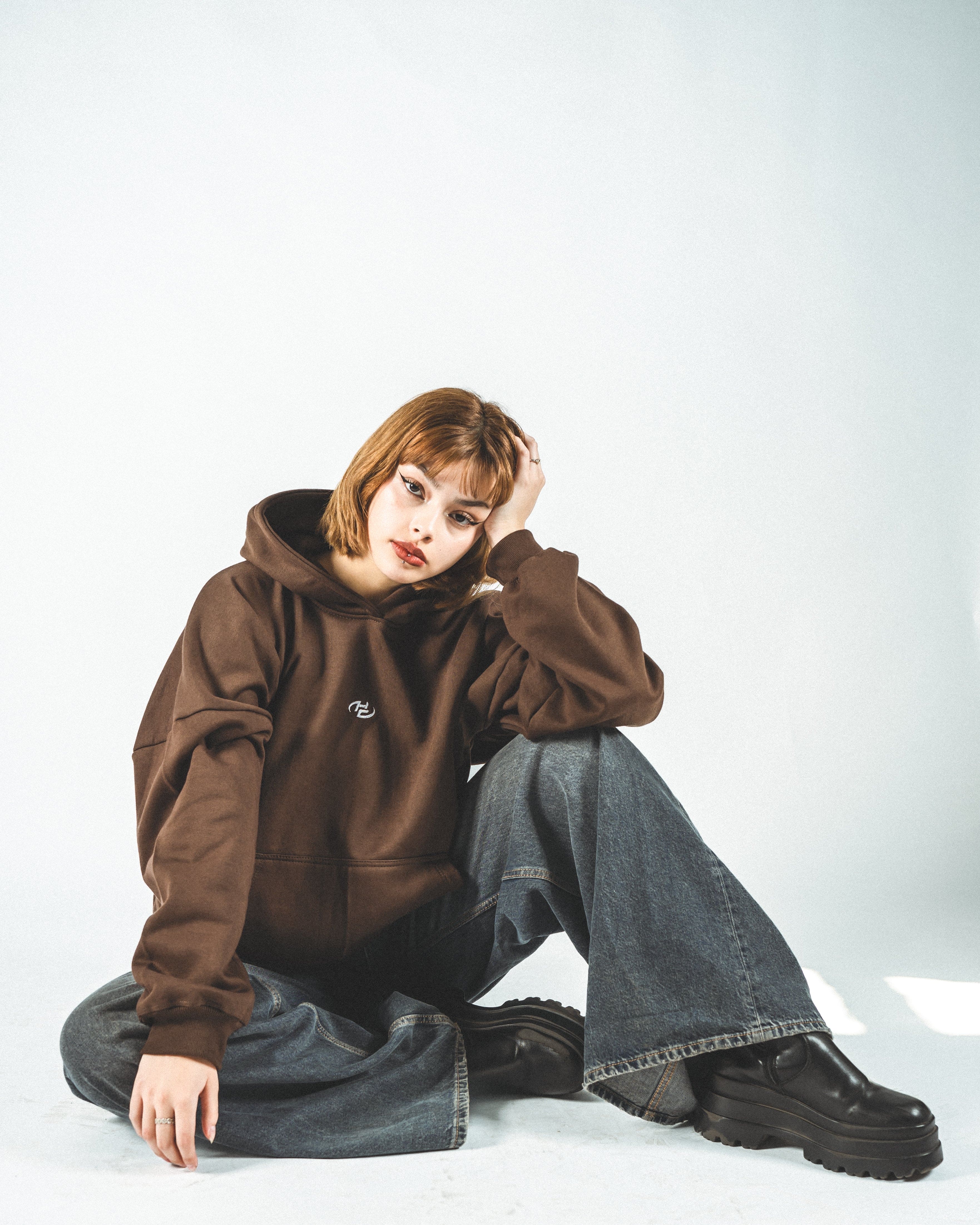 Boxy Fit Hoodie Chocolate