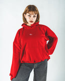 Boxy Fit Hoodie Red