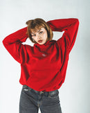 Boxy Fit Hoodie Red