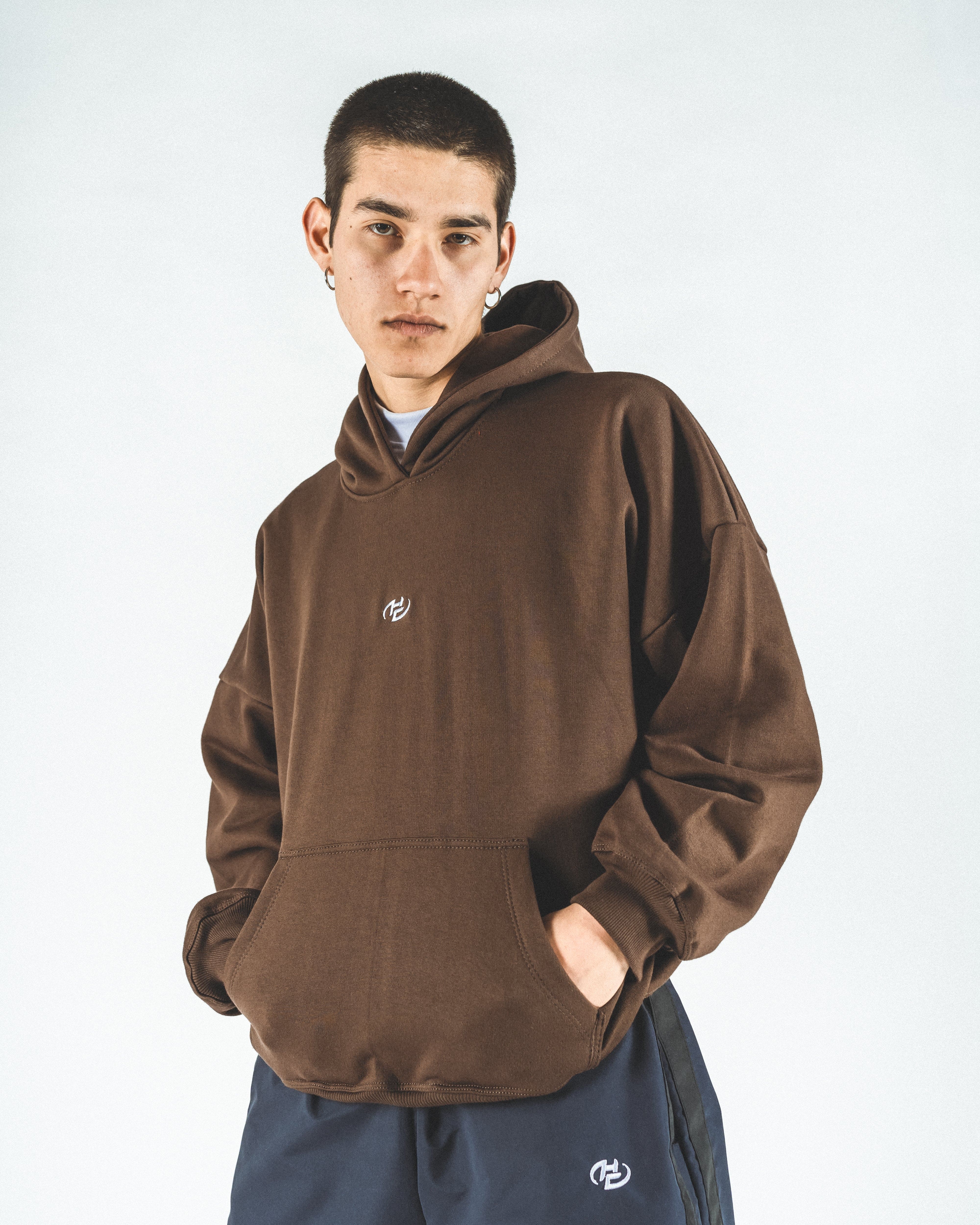 Boxy Fit Hoodie Chocolate