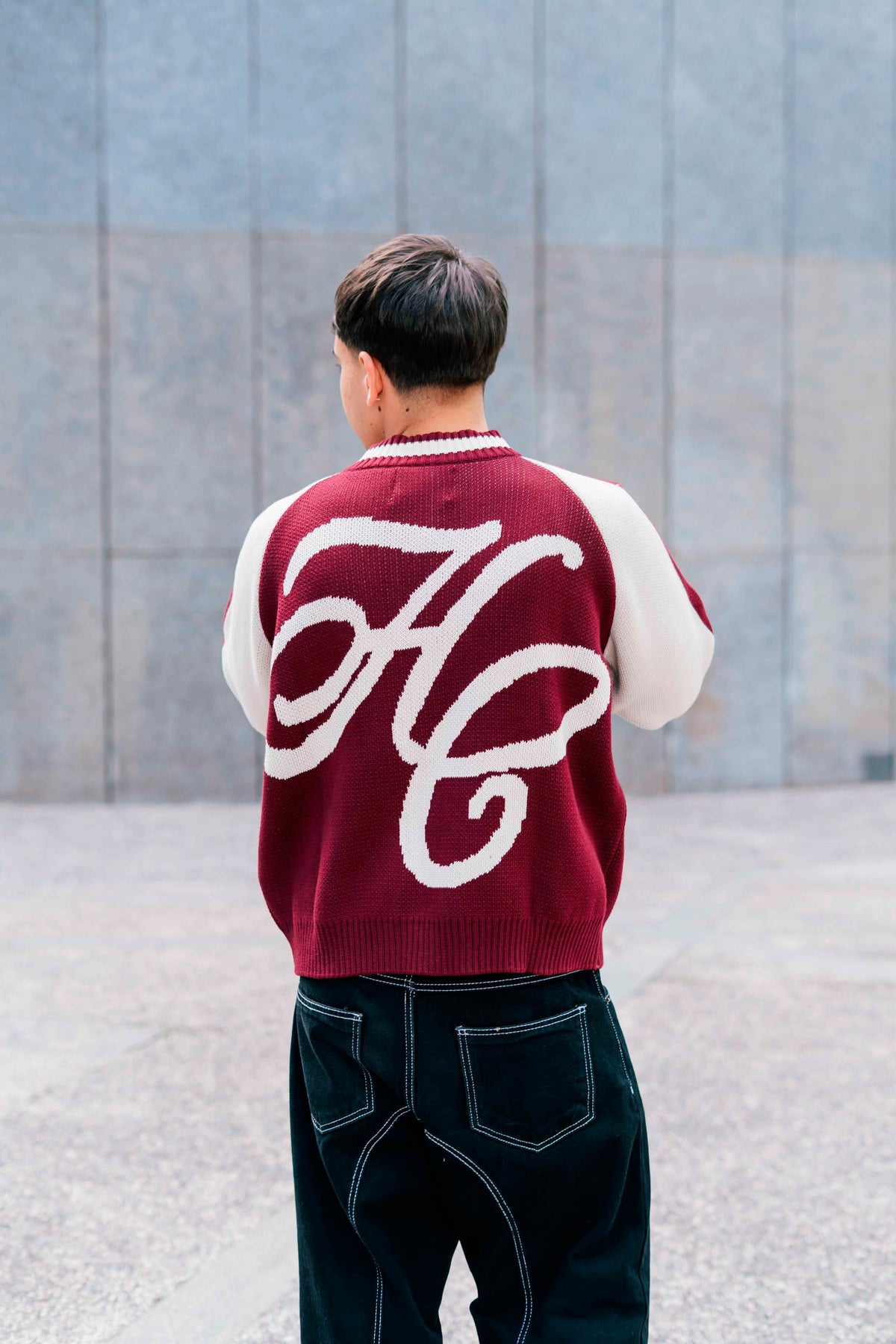 "Clubhouse" Zipper Knit Burgundy