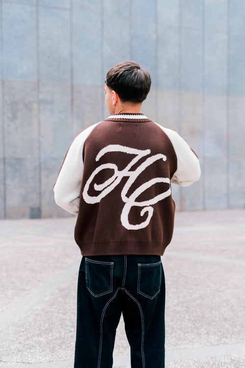 "Clubhouse" Zipper Knit Chocolate