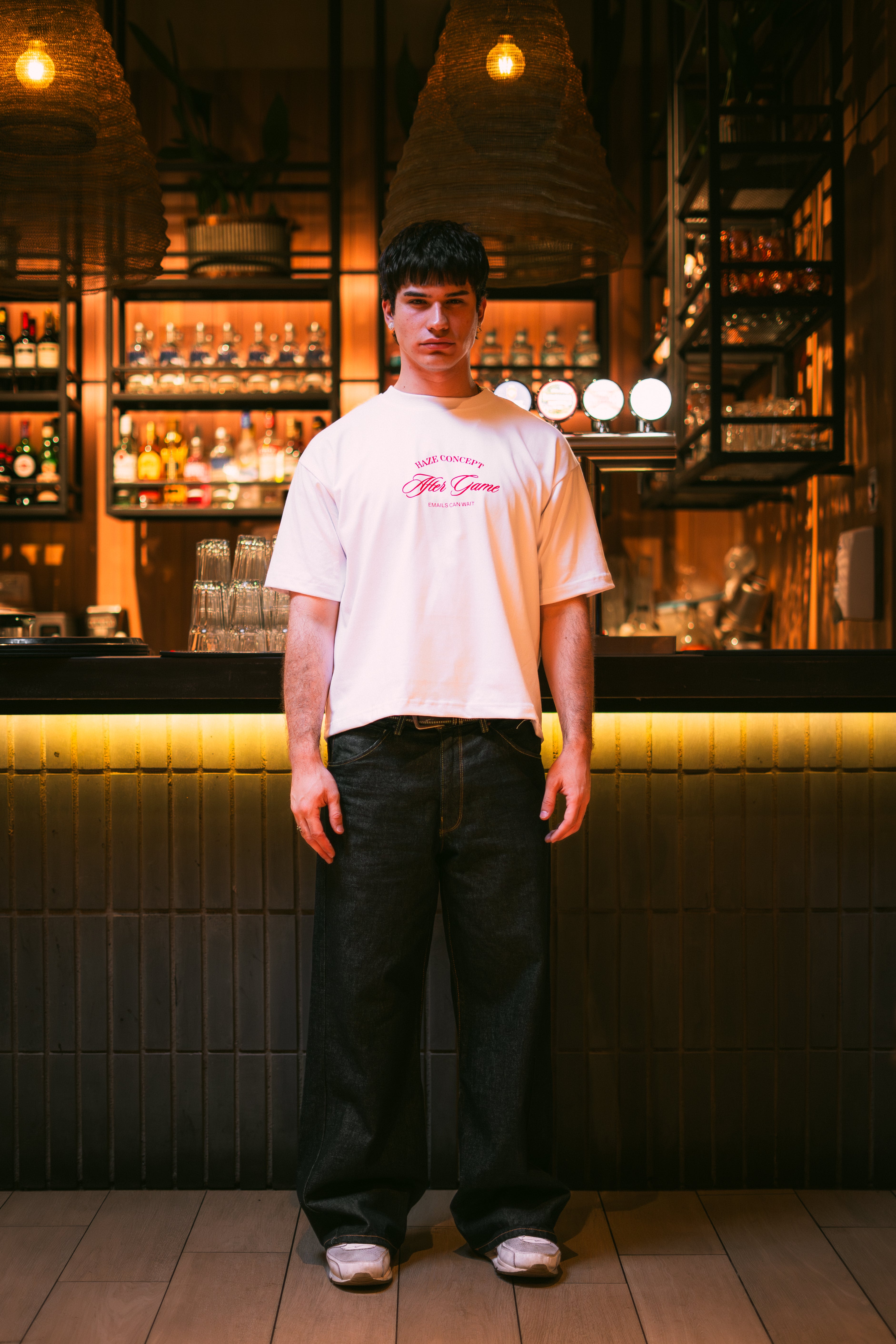 After Game Boxy Fit Tee White