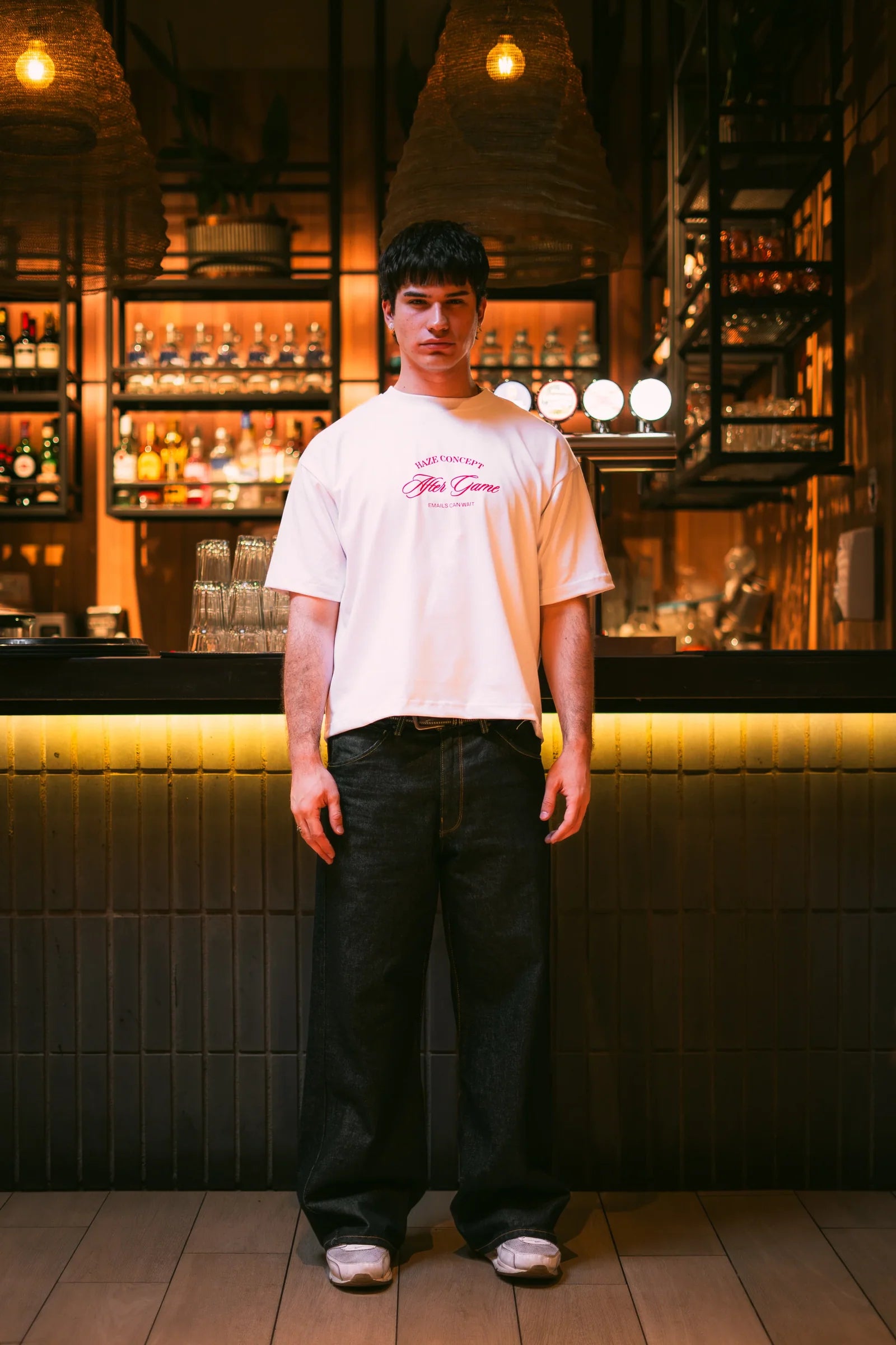 After Game Boxy Fit Tee White