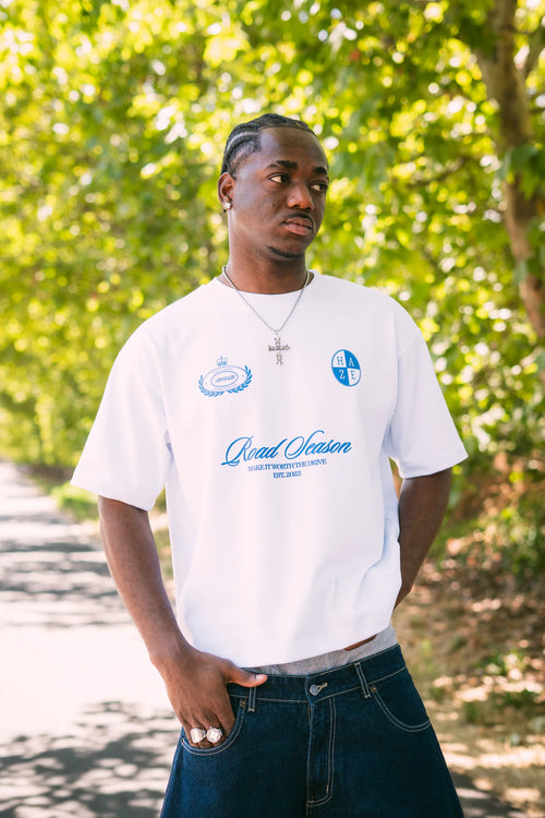 Roadtrip Boxy Fit Tee White