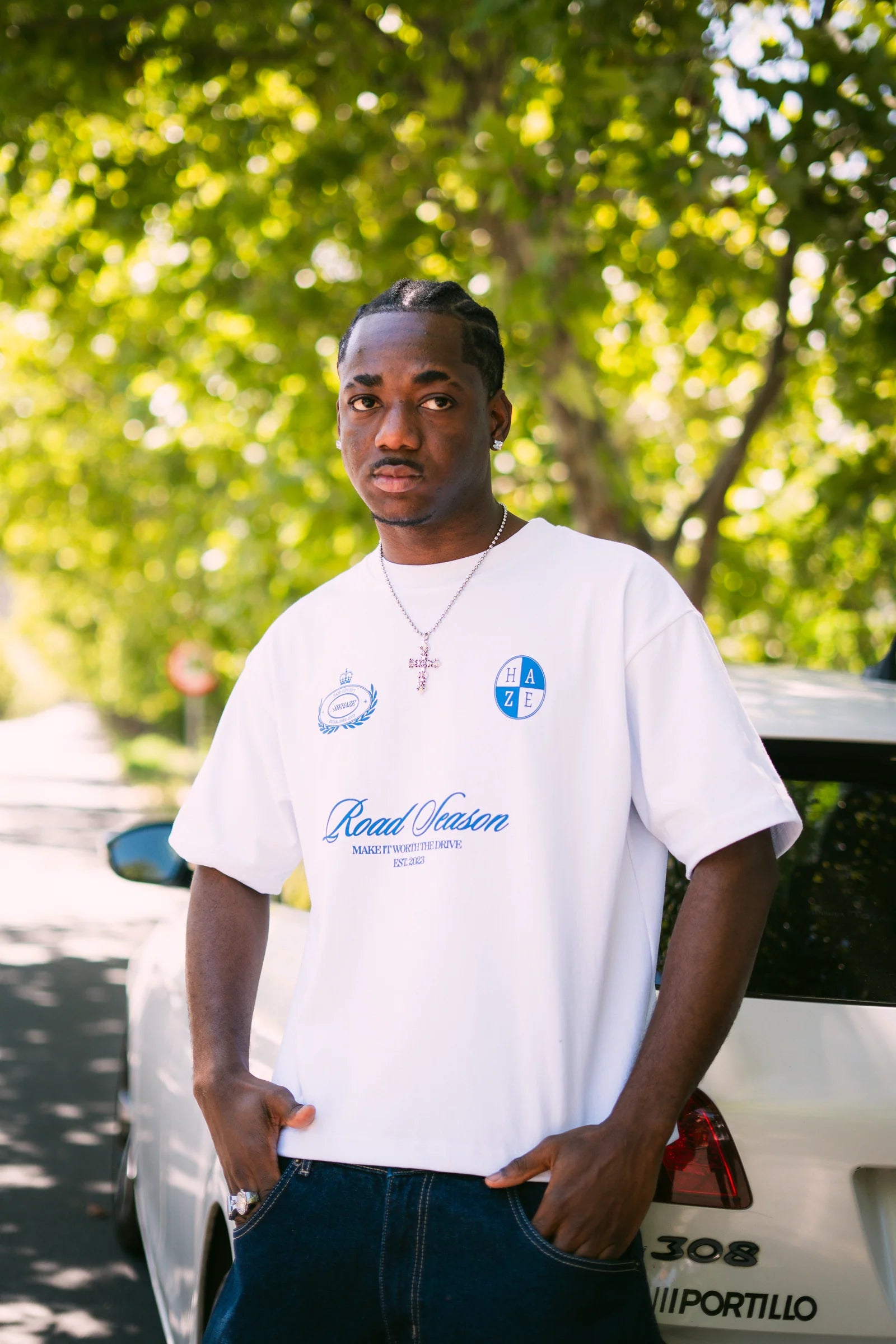 Roadtrip Boxy Fit Tee White