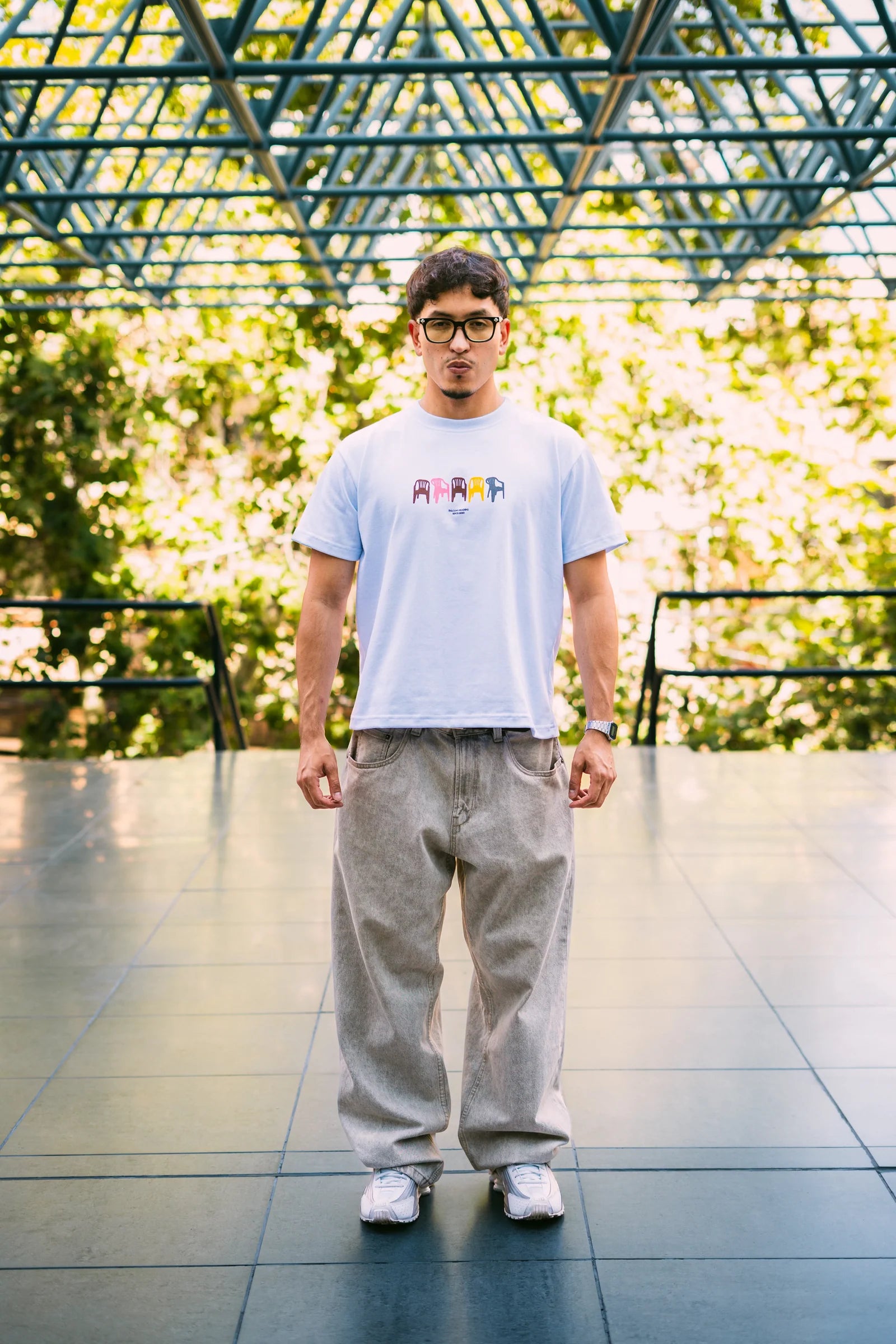 Balcony Reading V2 Regular Tee White