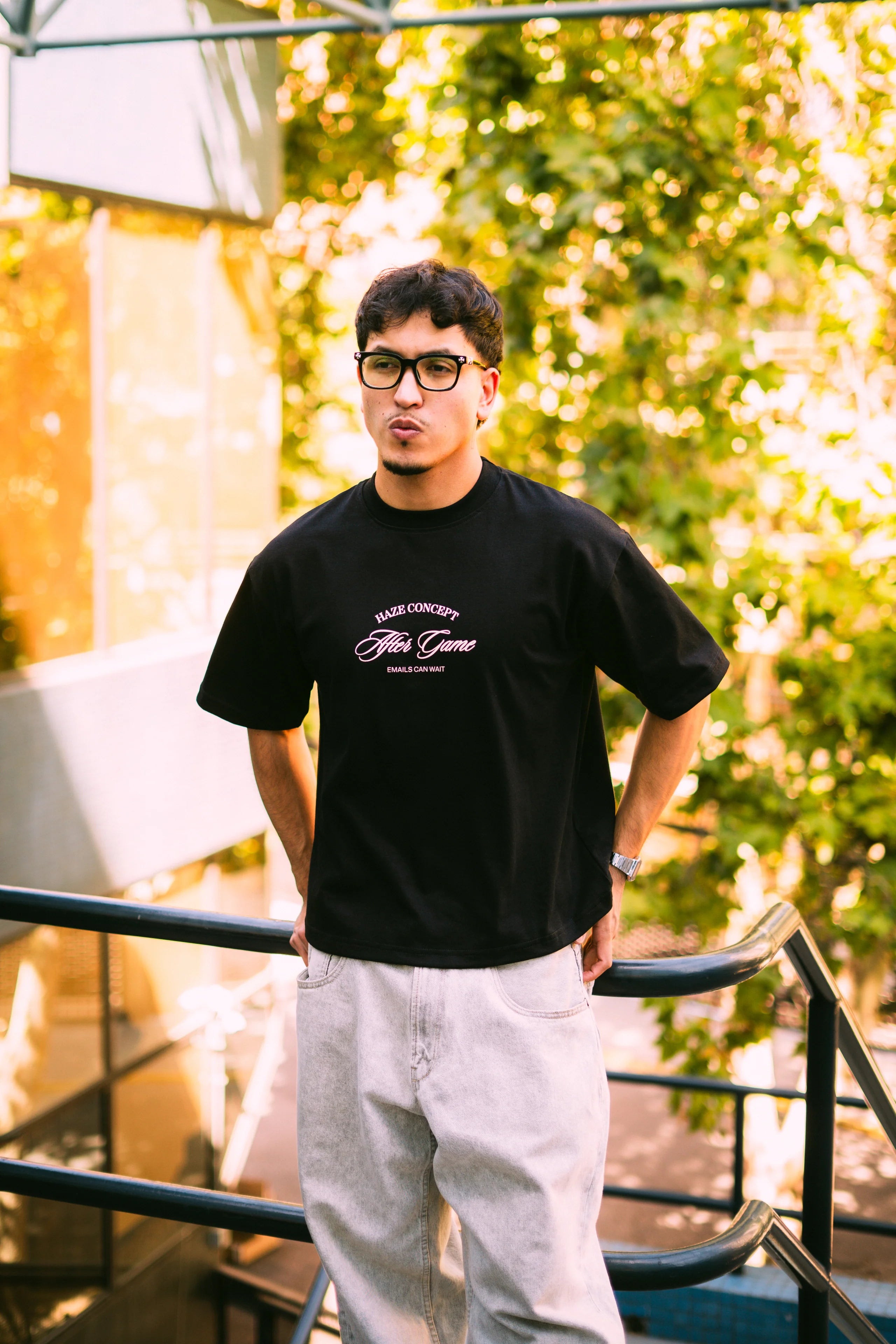 After Game Boxy Fit Tee Black