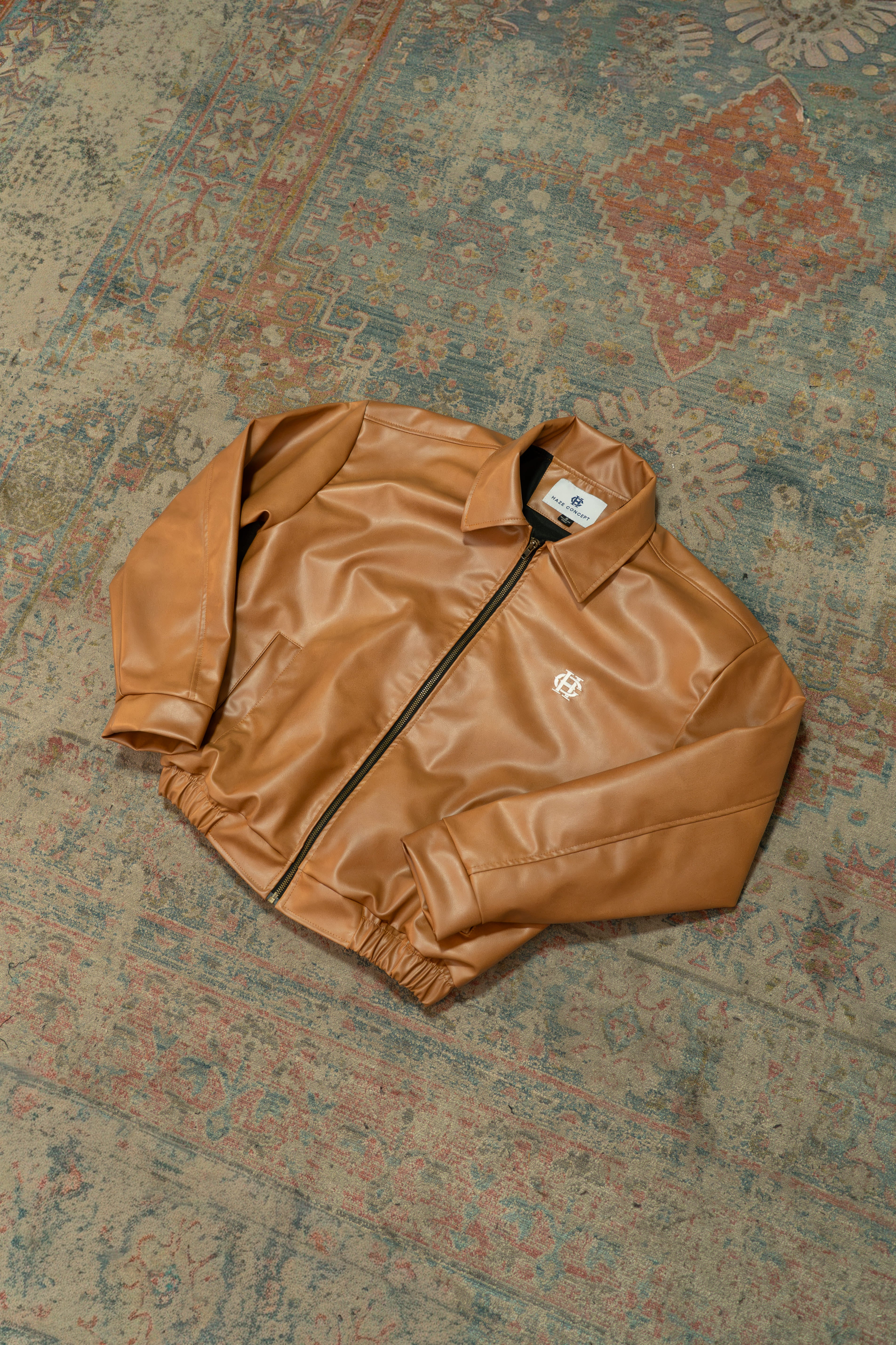Haze Leather Jacket Camel