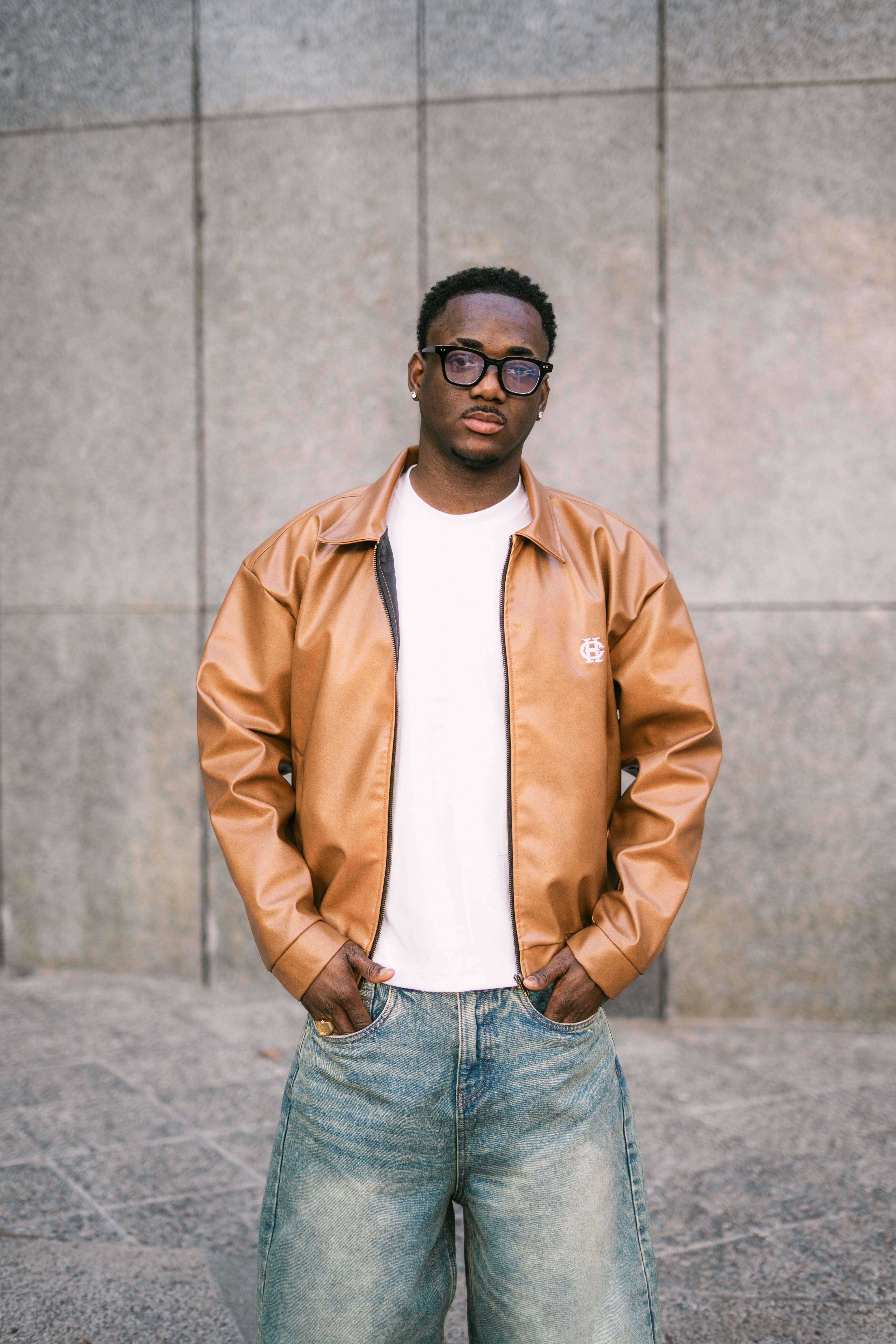 Haze Leather Jacket Camel