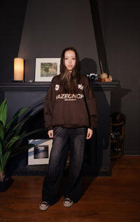 Boxy Fit Hoodie "New Standard" Chocolate