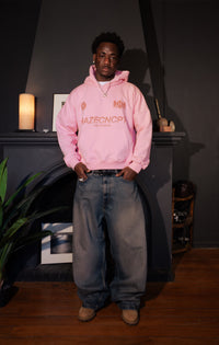 Boxy Fit Hoodie "New Standard" Pink