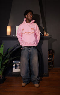 Boxy Fit Hoodie "New Standard" Pink