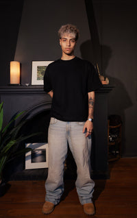 Black Daily Boxy Tee