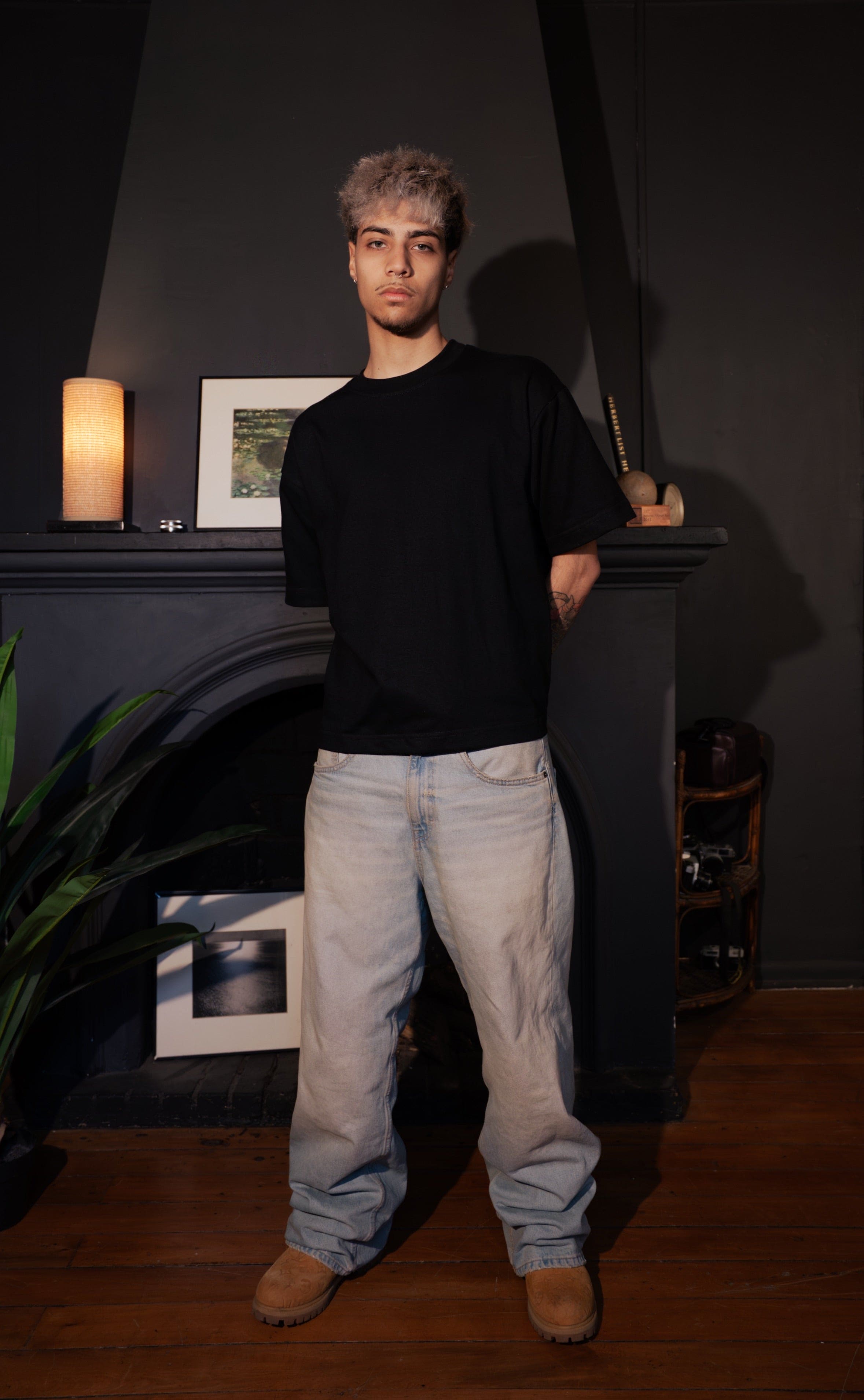 Black Daily Boxy Tee